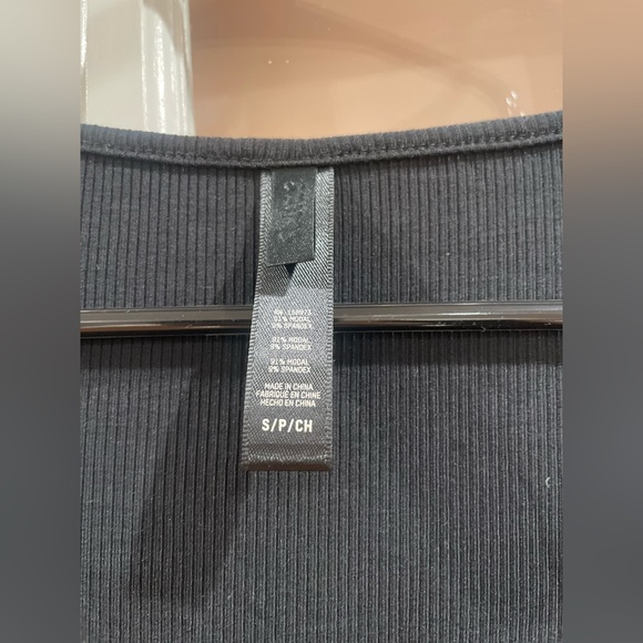 SKIMS Black Rib Lounge Long Sleeve Maxi Dress S - Picture 6 of 6